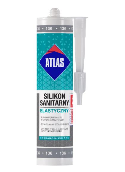 ATLAS SILIKON SANITARNY ELASTYCZNY, 212 SZAROBRAZOWY, 280ML