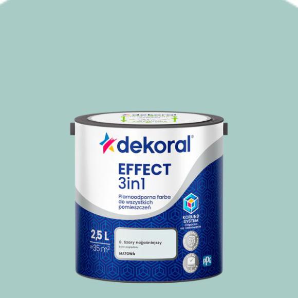 Dekoral Effect 3IN1 Plamoodporna Farba Miętowy 2,5L