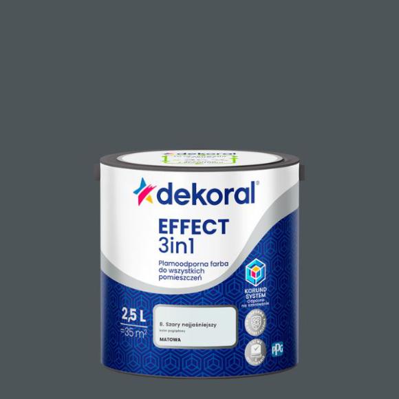 Dekoral Effect 3IN1 Plamoodporna Farba Grafitowy 2,5L