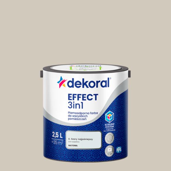 Dekoral Effect 3IN1 Plamoodporna Farba Beżowo - Szary 2,5L