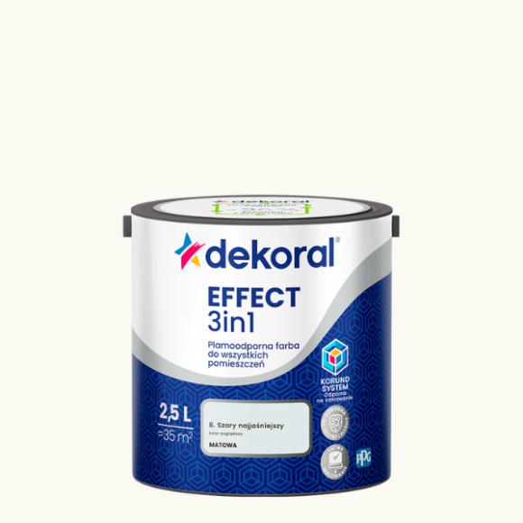 Dekoral Effect 3IN1 Plamoodporna Farba Biały naturalny 2,5L