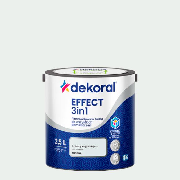 Dekoral Effect 3IN1 Plamoodporna Farba Biały z nutą szarości 2,5L