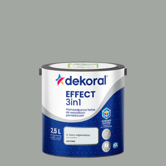 Dekoral Effect 3IN1 Plamoodporna Farba Szary Pochmurny 2,5L