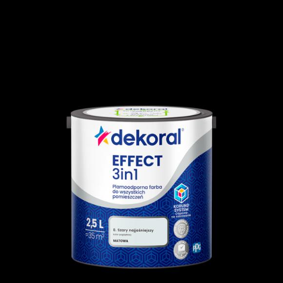 Dekoral Effect 3IN1 Plamoodporna Farba Czarny2,5L