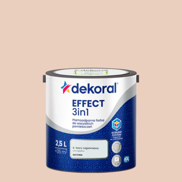 Dekoral Effect 3IN1 Plamoodporna Farba Jasny Łososiowy 2,5L