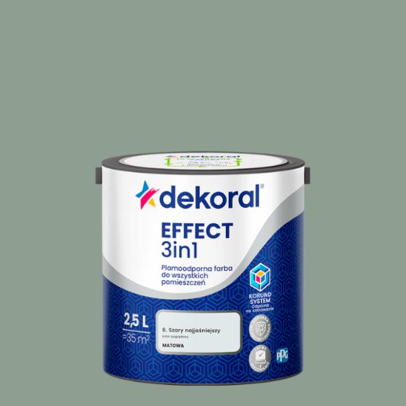 Dekoral Effect 3IN1 Plamoodporna Zielono Szary 2,5L