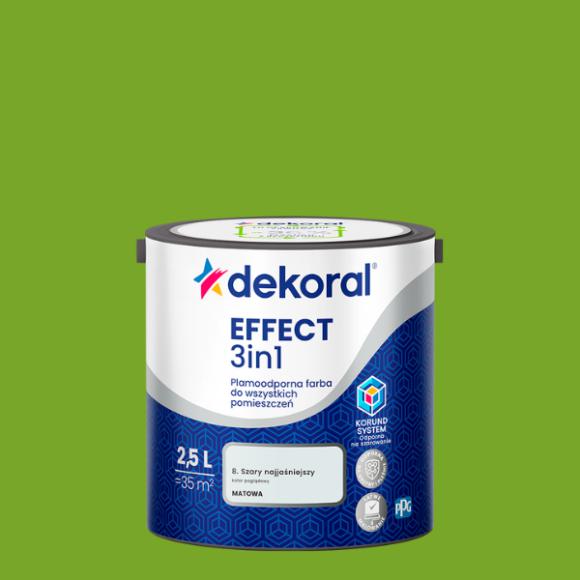 Dekoral Effect 3IN1 Plamoodporna Zielony Wyrazisty 2,5L