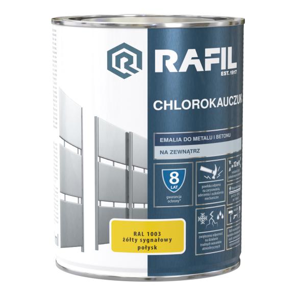 RAFIL Chlorokauczuk Żółty sygnałowy RAL1003 0,75L