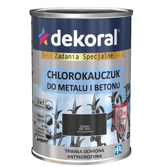 Farba Dekoral Chlorokauczuk Czarny Strong RAL 9005 0,9L