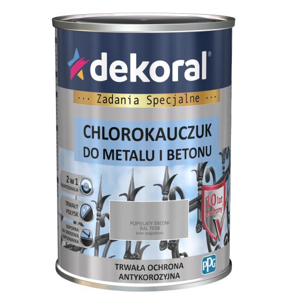 Farba Dekoral Chlorokauczuk Poielaty Średni RAL 7038 0,9L