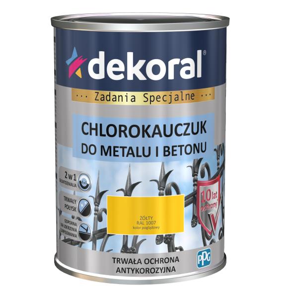 Farba Dekoral Chlorokauczuk Żółty RAL 1007 0,9L