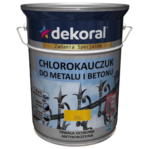 Farba Dekoral Chlorokauczuk Żółty RAL 1007 5L