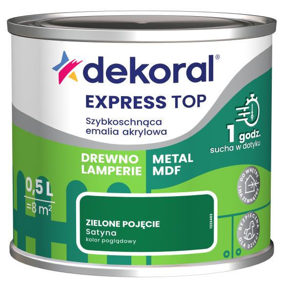 DEKORAL EXPRESS TOP SZYBKOSCHNĄCA EMALIA ZIELONE POJĘCIE 0,5L