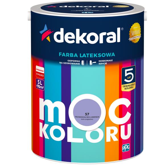 DEKORAL MOC KOLORU PROWANSALSKA LAWENDA 5L