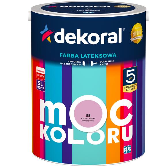 DEKORAL MOC KOLORU RÓŻANY KWARC  5L