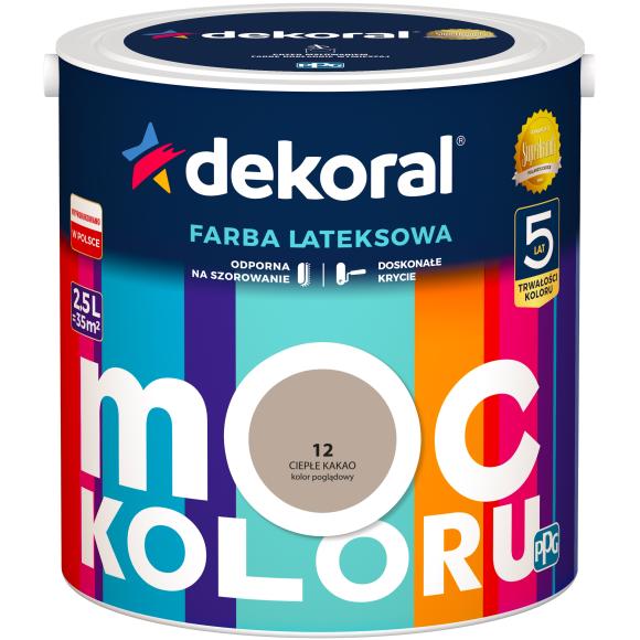 DEKORAL MOC KOLORU CIEPŁE KAKAO  2.5L