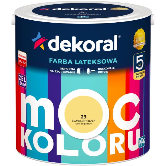 DEKORAL MOC KOLORU SŁONECZNY BLASK 2.5L