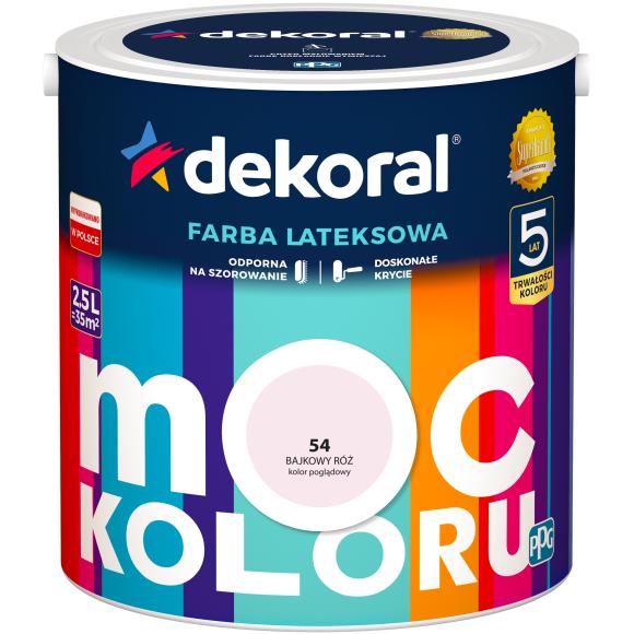 DEKORAL MOC KOLORU BAJKOWY RÓŻ 2.5L