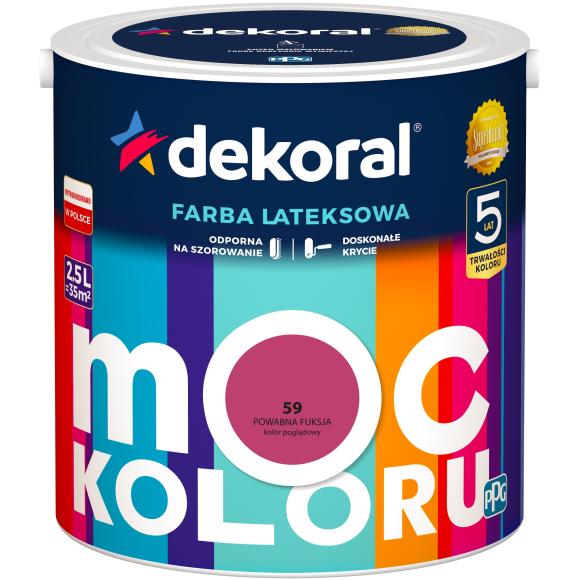  DEKORAL MOC KOLORU POWABNA FUKSJA  2.5L