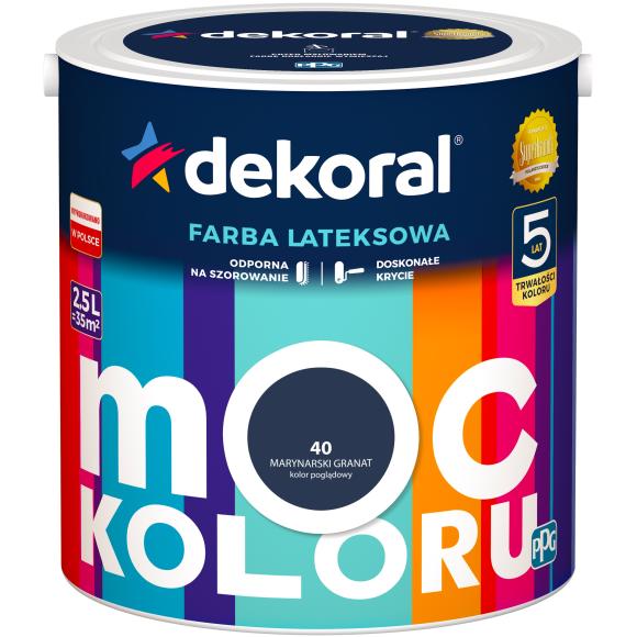 DEKORAL MOC KOLORU  MARYNARSKI GRANAT 2,5L