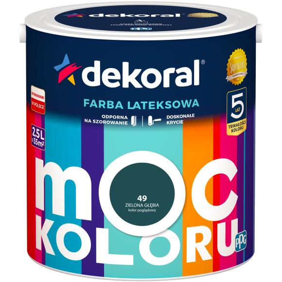 DEKORAL MOC KOLORU ZIELONA GŁĘBIA  2,5L