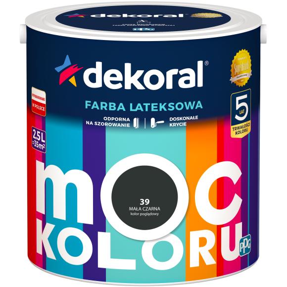 DEKORAL MOC KOLORU MAŁA CZARNA  2,5L