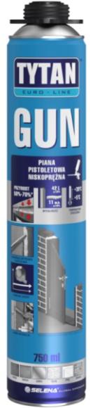 TYTAN PIANA PISTOLETOWA EURO-LINE GUN NISKOPRĘŻNA 750ML