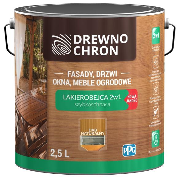 DREWNOCHRON LAKIEROBEJCA 2W1 DĄB NATURALNY 2,5L