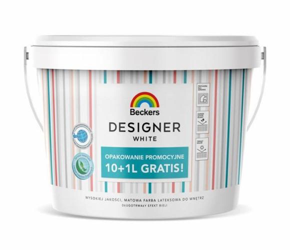 BECKERS DESIGNER WHITE 10L + 10% GRATIS