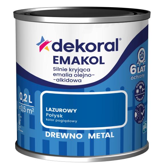 DEKORAL EMAKOL LAZUROWY 0,2L