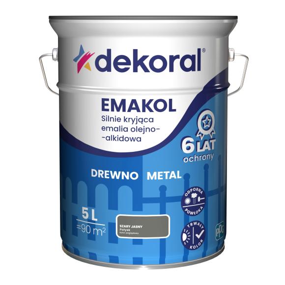 DEKORAL EMAKOL SZARY JASNY 5L