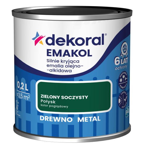 DEKORAL EMAKOL  ZIELONY SOCZYSTY 0,2L