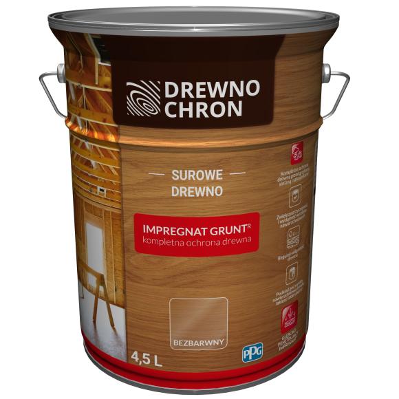 DREWNOCHRON IMPREGNAT DO DREWNA GRUNT  R BEZBARWNY 4.5L