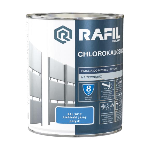 Farba Rafil CHLOROKAUCZUK Niebieski Jasny RAL5012 0,75L_Remontownia24.pl