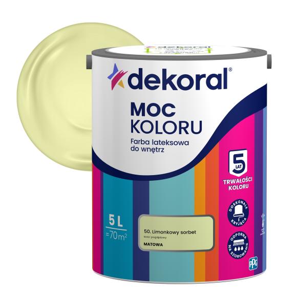 Farba Dekoral Moc Koloru LIMONKOWY SORBET 5L_Remontownia24.pl