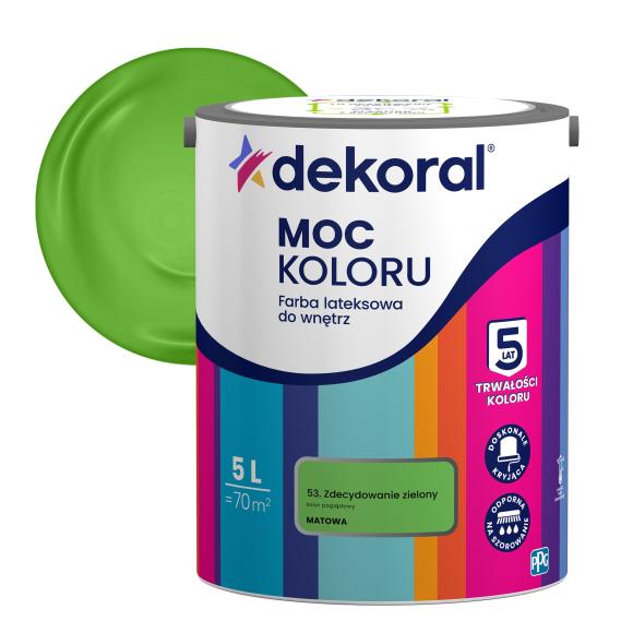 Farba Dekoral Moc Koloru ZDECYDOWANIE ZIELONY 5L_Remontownia24.pl