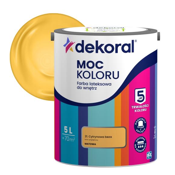 Farba Dekoral Moc Koloru CYTRYNOWA BEZA 5L_Remontownia24.pl