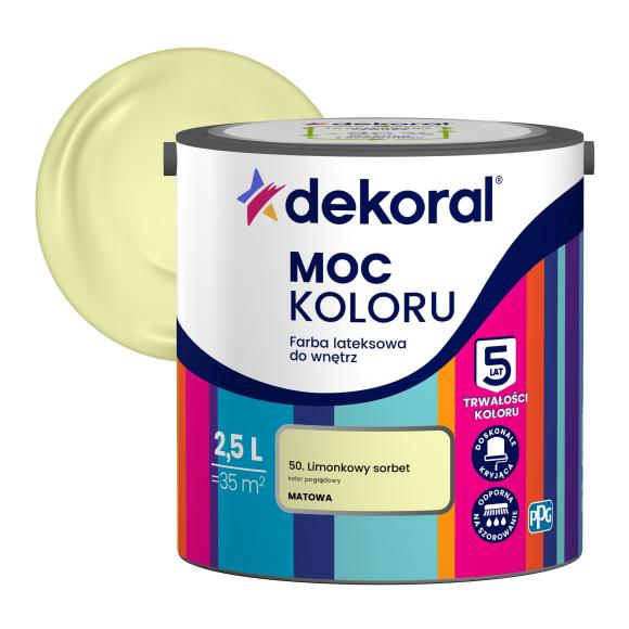 Farba Dekoral Moc Koloru LIMONKOWY SORBET 2,5L_Remontownia24.pl