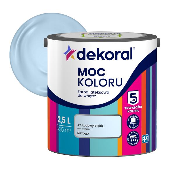 Farba Dekoral Moc Koloru LODOWY BŁĘKIT 2,5L_Remontownia24.pl