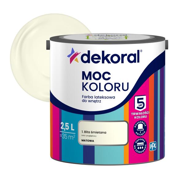 Farba Dekoral Moc Koloru BITA ŚMIETANA 2,5L_Remontownia24.pl