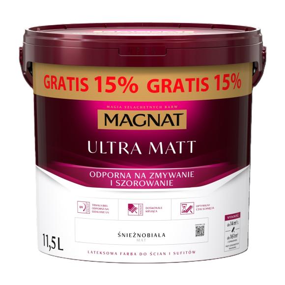 Farba Magnat ULTRA MATT Biała 11,5L_Remontownia24.pl