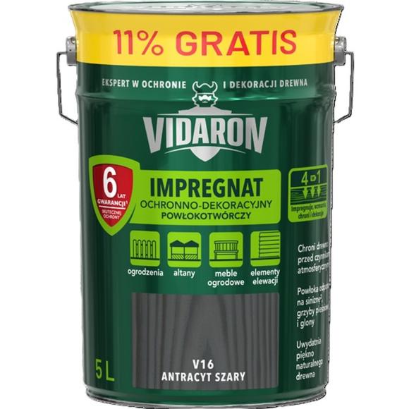 Vidaron Impregnat Powłokotwórczy 5L V16 AntracytSzary
