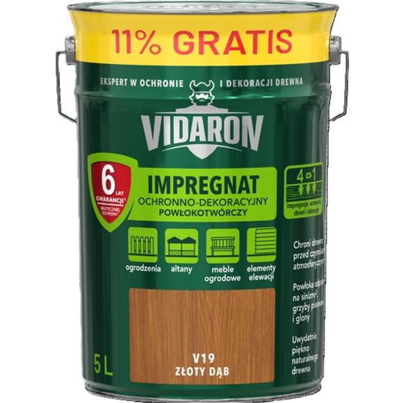Vidaron Impregnat Powłokotwórczy 5L V19 Złoty Dąb