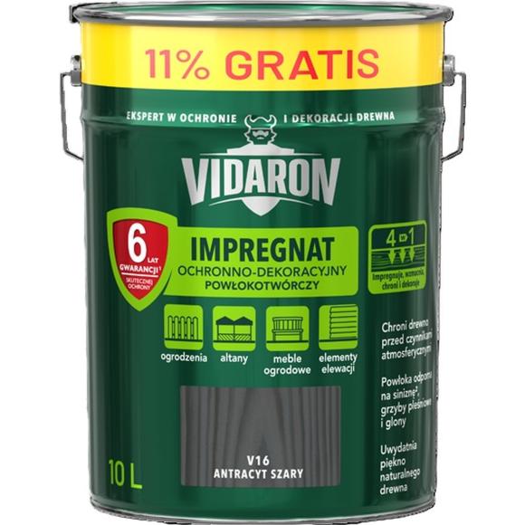 Vidaron Impregnat Powłokotwórczy 10L V16 Antracyt Szary