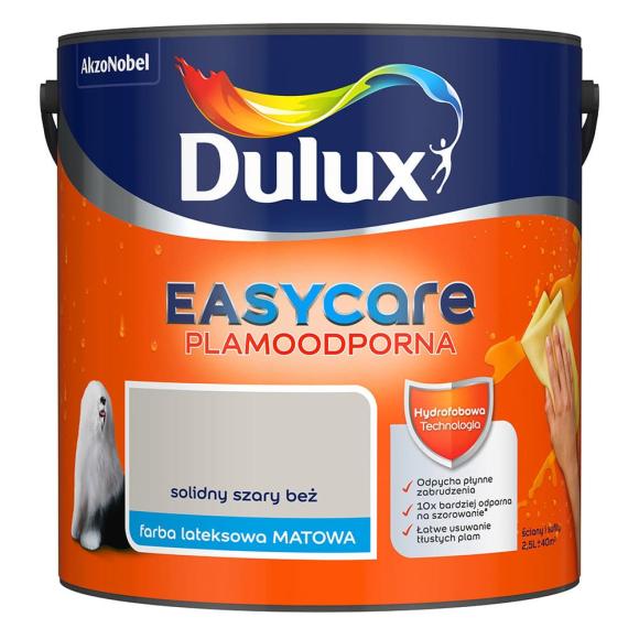 Farba Dulux EasyCare Plamoodporna Solidny Szary Beż 2,5L_Remontownia24.pl