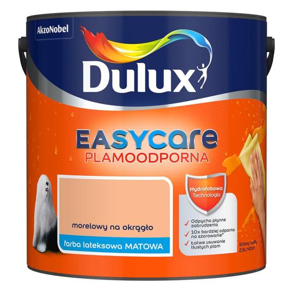 Farba Dulux EasyCare Plamoodporna Morelowy Na Okrągło 2,5L_Remontownia24.pl