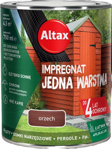 ALTAX Impregnat Jedna Warstwa 4lata Orzech 750ml_Remontownia24.pl