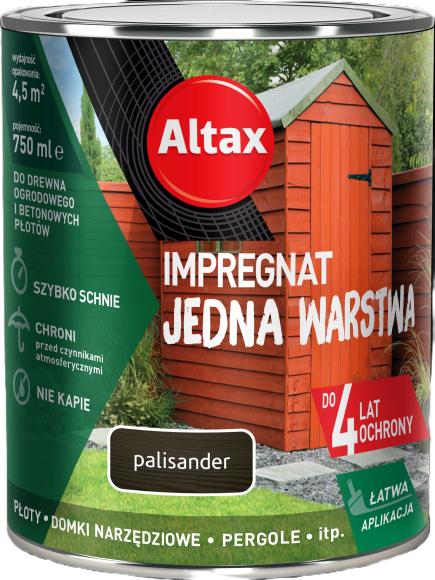 ALTAX Impregnat Jedna Warstwa 4lata Palisander 750ml_Remontownia24.pl