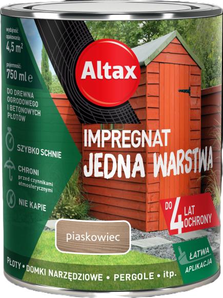 ALTAX Impregnat Jedna Warstwa 4lata Piaskowiec 750ml_Remontownia24.pl