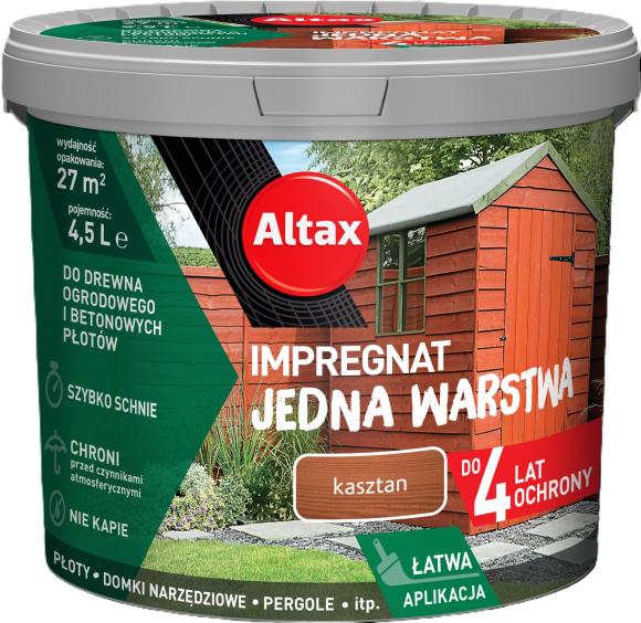 ALTAX Impregnat Jedna Warstwa 4lata Kasztan 4,5L_Remontownia24.pl